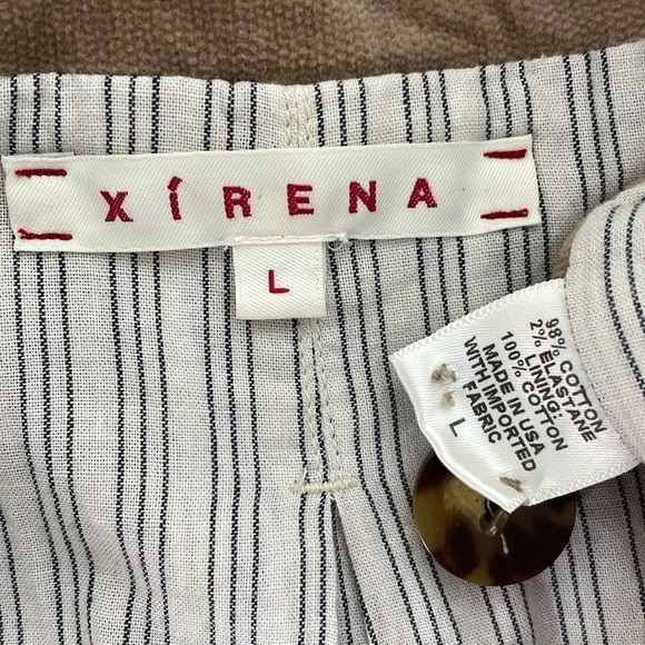 Xirena Jacket Women's Large Tan Corduroy Buttons Collared Blazer - Picture 9 of 15